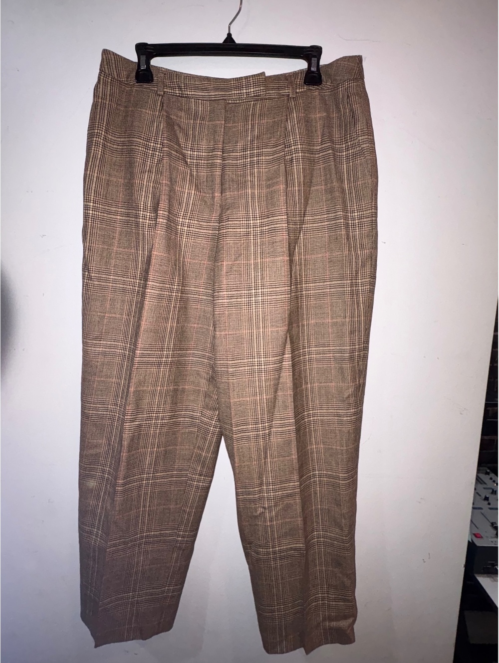 Talbots Petites Wool Blend Plaid Pants Size 14